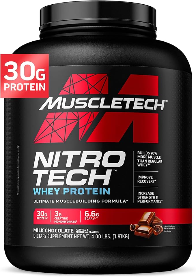 MuscleTech Nitro-Tech Whey Isolate Protein Powder