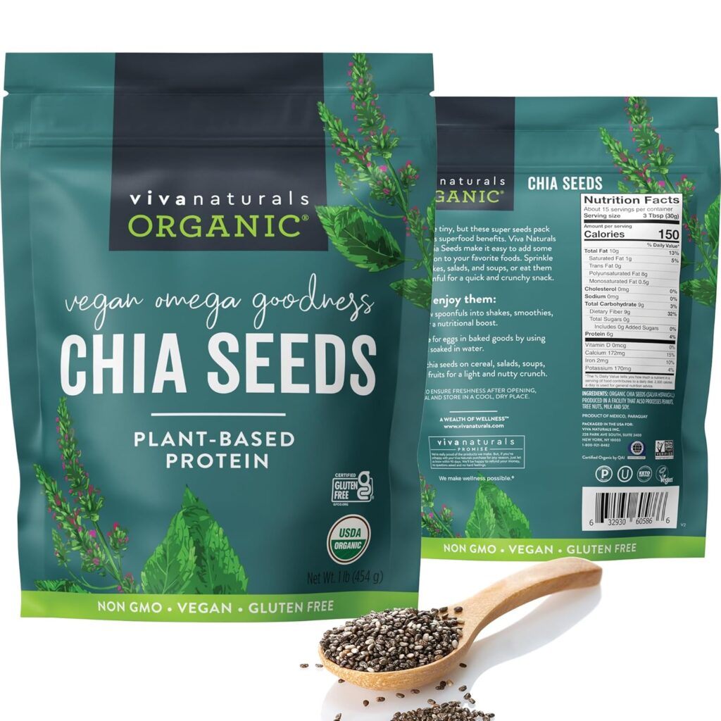 Organic Chia Seeds by Viva Naturals